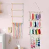 Hooks Hair Bows Holder Wooden Storage Rack Clips Hanger Hairpin Hairband Organizer Accessories Jewelry Display Stand
