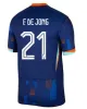 2024オランダメンフィスサッカージャージー2324ホランドクラブジャージーデジョンバージルダンフリース24 25 Bergvijn Shirt Klaassen Blind de L