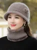 Berets Middle Aged And Old Age Hat Female Autumn Winter Hair Knitting Basin Man Mother Woman Bib