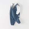 Dave Bella Baby Jumpsuit Born Creeper Autumn Boys Casual Lovely Cool Knit Gentleman DB3236328 240313