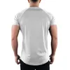 vanlig gym t-shirt män sommar fitn kläder o-hals kort ärm t shirt cott smal fit tshirt bodybuilding workout tees tops p9gi#