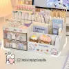 Schubladen Desktop Kosmetik Aufbewahrungsbox Organizer Schublade Büro Lagerregal Briefpapier Schreibtisch Stifthalter Hase Schublade Organizer Niedlich Kawaii