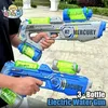 Gun Toys Outdoor automatic electric water gun with charging light summer continuous shooting party game childrens splashing toy gift240327