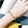 Bangle Stainless Steel Heart T Bracelets Bangles For Women Fashion Genuine Jewelry Rose Gold Sier Love Enamel Party255V Drop Delivery Otz8V