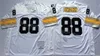 1975 1982 Retro Football 68 LC Greenwood Jersey 12 Terry Bradshaw 59 Jack Ham 88 Lynn Swann 95 Greg Lloyd 75th Anniversary Cuciture vintage Nero Bianco Uniforme Uomo