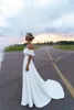 Vestidos de Novia Mermaid Wedding Dress off Off Simple Robe de Mariage Depachable Train Satin Troubjurk Bride Dresses240327