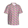 Camicie casual da uomo Labbra Art Camicia da spiaggia Uomo Bocca colorata Stampa Estate Personalizzata Fai da te Novità Camicette oversize Regalo di compleanno