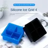 Baking Moulds Large Mould Big Square Ice Tray Silicone Maker Mold Whiskey Hockey Cocktail Bar Pub Wine Blocks Model