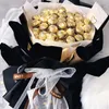 Fleurs décoratives en plastique porte-boule de chocolat étui fleur bonbons Bouquet truffe bricolage Base fixe avec des bâtons de bois