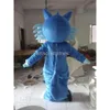 Costumes de mascotte Halloween Christmas Blue Fox Mastret Mastret Anchy Fancy Dishy Mascot Costume