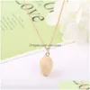 Pendant Necklaces Bohemian Sea Shell Conch Necklace For Women Beach Seashell Charm Gold Sier Chains Female Boho Fashion Jewelry Drop D Dhkwh