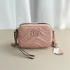 Rosa designer väska handväska kamera axelväska kvinnor messenger blixtlås koppling väskor designer luxurys läderväska crossbody handväska lady plånbok purses mode kedja väska