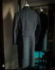 Herringbe Costume Vestes Hommes Tweed Laine Mélange Trench-Coat Lg Double Boutonnage Pardessus Militaire Busin Blazer Sur Mesure J2EE #