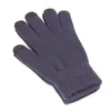 Bérets Coldproof Haute Élastique Hiver Écharpe Tricotée Bonnet Chapeau Gants À Doigts Complets Ensemble Pour Le Ski