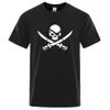 Pirateskull Print Zabawne tshirts Man Women Women Women Cott T-shirt Hip Hop Loose Tee Ubrania Casual Fi Casual Tops Streetwear Y5no#