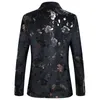 Hommes Floral Print Brzing Slim Fit Grande Taille 6XL Costume Manteau Fi Casual Mâle Banquet Blazer Veste u3QW #