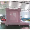 Free Delivery outdoor activities 13x13ft 4x4m Inflatable Wedding Bouncer pastel pink bouncy castle with slide and ball pit combos for party
