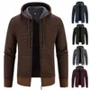 Masculino de malha jaquetas casuais com capuz camisola masculina casaco y2k hoodies coreano streetwear beisebol jumpers jérsei roupas superiores 78Q1 #