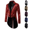 Hommes Brillant Paillettes Glitter Agrémenté Blazer Veste Hommes Discothèque Costume De Bal Blazer Costume Homme Chanteurs Vêtements De Scène Tuxedo nouveau g9F5 #