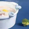 Silikonpottlock anti-spill rack värmebeständig anti-överflödesproppar potten täcker lyfthållare kreativa köksverktyg prylar