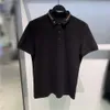 Nouveau POLO d'été pour hommes à la mode et à la mode, version coréenne, coupe ajustée, broderie d'abeille personnalisée, revers, T-shirt à manches courtes, coton