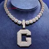 Deslumbrante collar de cadena de tenis clásico con diamantes de moissanita, brillo helado en plata de ley 925