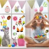 Party-Dekoration, 9 Stück, Fensteraufkleber, Osteraufkleber, Eier, Huhn, Cartoon-Aufkleber für Heimbedarf