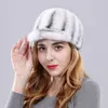 Visors Winter Women Genuine Hat Lady Warm Natural Caps Outdoors Wind And Cold Prevention Real Knight