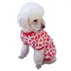 Vêtements pour chiens Chemise pour animaux de compagnie pour chat Automne Printemps Crewneck Pull Romper Bichon Chiot