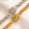 Charm Bracelets Classic Bracelets Link Chain Women Brand Letter Bangle 18K Gold Plated Square Geometry Stainless Steel Lovers Gifts Wristband Cuff Chains Designer