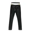 Jeans pour hommes hommes cire denim coton vêtements de sport enduit automne droite solide haute rue noir pantalons longs