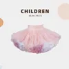 Dziewczyny mini tutu spódnica dziecięca pół ciała moda moda niemowlę puchowa spódnica 1-10Y urocza sukienka księżniczka 240325