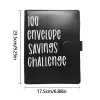 Bags 100 Envelope Challenge Binder Couple Challenge Sheets Event Notepad PU Leather Binder Notebook Money Envelopes For Offices Home