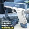 Gun oyuncakları su silah elektrik tabancası atış çocuk oyuncak büyük kapasite tam otomatik yüksek basınçlı ootdoor yaz plajı sıçrama oyuncak hediyesi240327