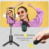 Bastoncini Selfie Stick Dual Fill Light Mini treppiede pieghevole con Bluetooth wireless remoto per telefono cellulare Xiaomi Huawei Android iPhone14