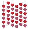 Parti Dekorasyonu 1/3pcs Kırmızı Aşk Kalp İpi Çelenk Böcek Banner Bayraklar Sevgililer Düğün Süslemeleri Ev Yatak Odası Duvar Asma Perde