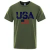 빈티지 USA Flag Street Print Male T Shirts 힙합 거리 Tshirt 여름 캐주얼 코트 대형 통기성 티 옷 O2FB#