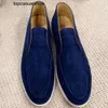 Loro piano lp lorospiasl diseñador zapatos top shopes altos amenazos de caminata adornados hombres hombres mocas de gamuza zapatos pareja de cuero genuino para hombres facto