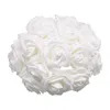 Fiori decorativi 50 pz 8 cm con palo simulazione schiuma PE rosa mano che tiene fiore vaso da sposa disposizione bouquet articoli di ricevimento