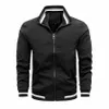 Sportswear Mens Primavera Outono Casual Solid Fi Slim Bomber Jacket Men Overcoat New Arrival Baseball Jackets Men's Jacket Top u3fc #