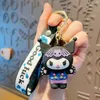 Söt Kuromi Melody Keychain Kawaii Cartoon Frog Pudding Dog Penguin Women Bag Pendant Key Chain Gift