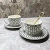 Cups Saucers 2st British Cafe Porcelain Tea Cup Luxury Nordic Style Bone China Coffee Set Home Advanced Ceramic Teacup Presents