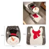 Covers Christmas Toilet Seat Cover And Rug Set ChristmasDecoration Bathroom Durable Easy Install