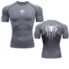 Tryckt herratletiska compri -skjortor Athletic Quick Dry Breattable R Guard Athletic Tight Workout Tops Summer Men w9rs#