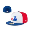 Unisexe extérieur Canada Expos casquettes ajustées printemps et automne mode Hip Hop taille chapeaux casquettes de baseball adulte visière plate pour hommes femmes taille entièrement fermée 7-8