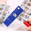 100/200 Sets Snap Fasteners Kit Tool Metal Snap Buttons Rings with Fastener Pliers Press Tool Kit for Clothing Sewing 10 Colors 240321