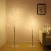 Flores decorativas led luzes de árvore de bétula lâmpada branca luz de natal luminosa lâmpadas criativas ano (luz quente)