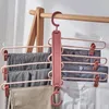 Cabides ajustáveis calças rack prateleira cabide laços titular armário organizador pano de armazenamento multicamadas