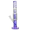 Tubo reto de vidro Bong Hookahs Espiral Tubulações de água Reciclador Oil Dab Rig Grosso Fumar Bongs Bubbler