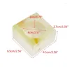 حاملي الشموع Jades/Natural Marble Square Candlestick Home Home Modern Decor G5ab